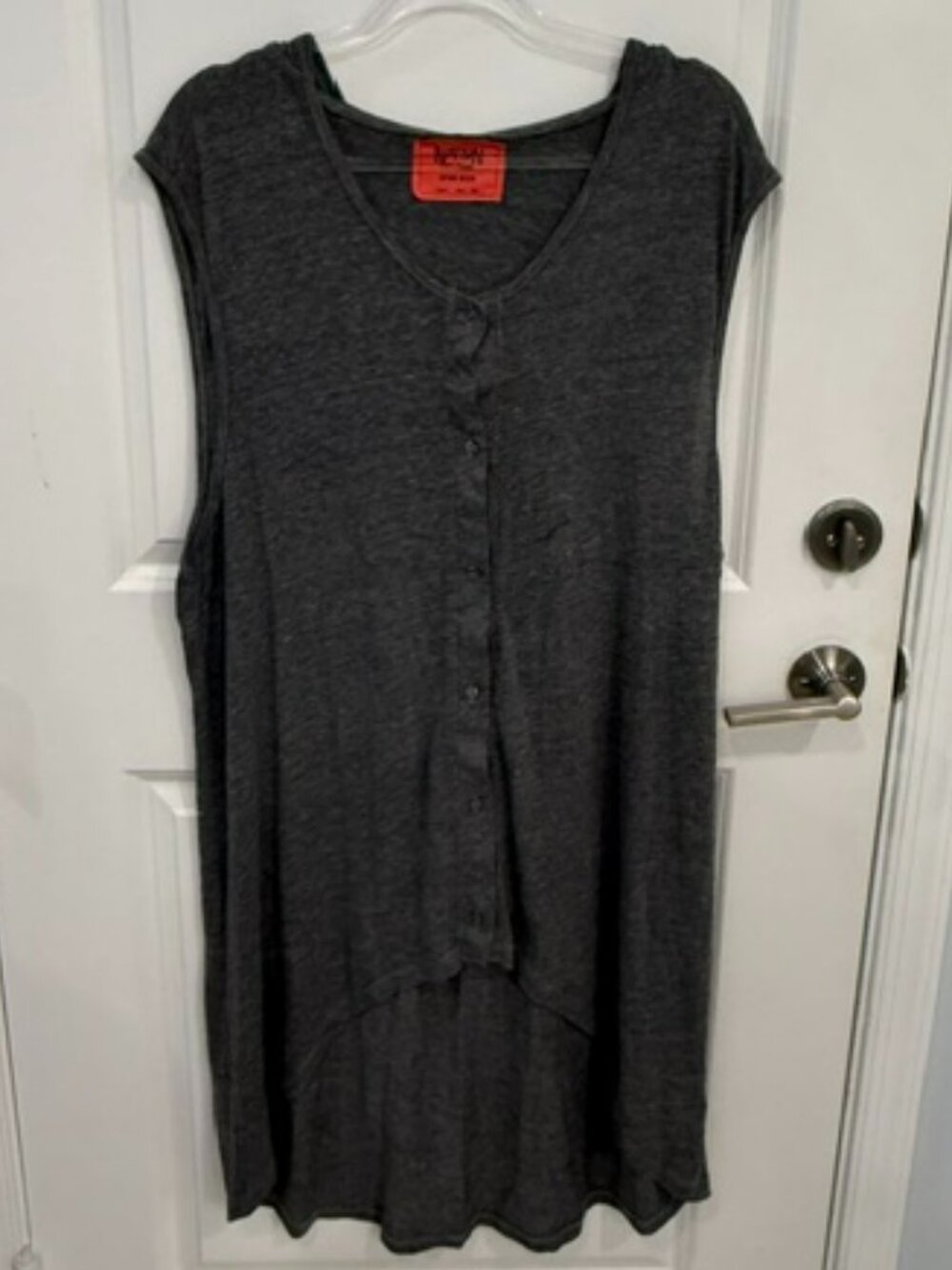 Nation LTD Grey Hooded Swim Coverup
